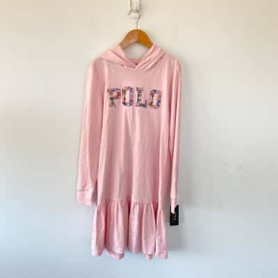 Ralph Lauren Kids Pink Watch Hill Hoodie Dress Size 16 