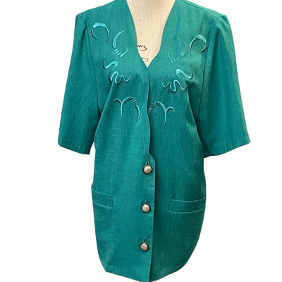 Mirrors Womens Size 18 Suit Jacket Teal