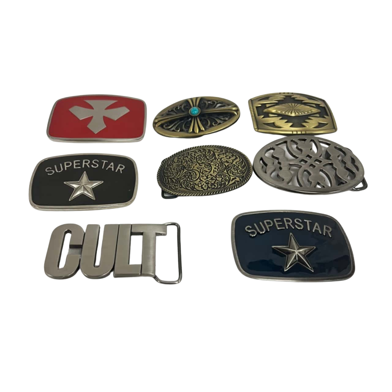 8 belt bucklesvariety of nice buckles(s)