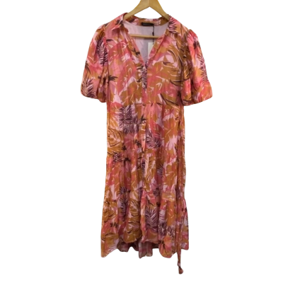 BNWT Portmans Womens  Size 10 Tropical Pink Dress RRP $119.95
