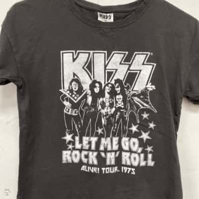 Kiss  Kids  Size 12 T-Shirt Black  