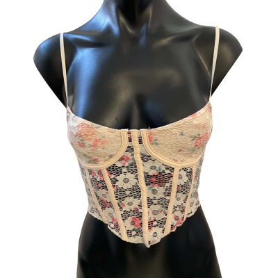 Ava & Ever Womens  Size 6 Bra Cream / Floral / Pink  