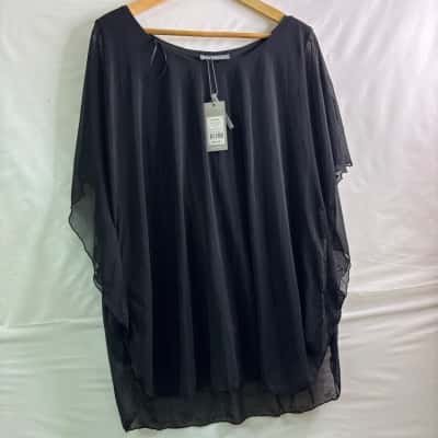 Katies Womens  Size XXL Party Top Black  