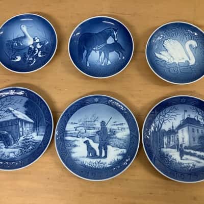 6x gorgeous plates, Copenhagen Porcelain, made in Denmark 