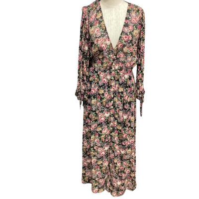 Auguste The Label Size 10 Long Sleeve Maxi Dress Floral 