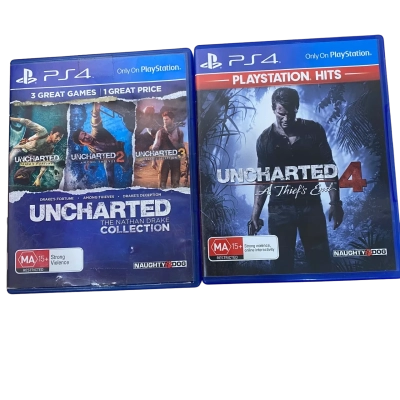 PS4 Uncharted Bundle of 2 ( Uncharted the Nathan drake collection + uncharted 4)