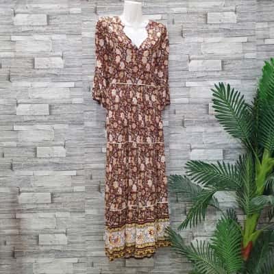  Womens  Size 20 Maxi Dress Floral / Green / Orange / Purple 