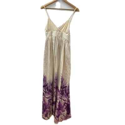 Witchery Womens Dress Size 10 Cream / Purple 