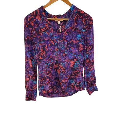 BNWT Jag Womens  Size 8 Long Sleeve Top Blackberry Multi RRP $119.95
