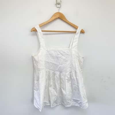 Betty Basics White Farrah Top  Size 14 