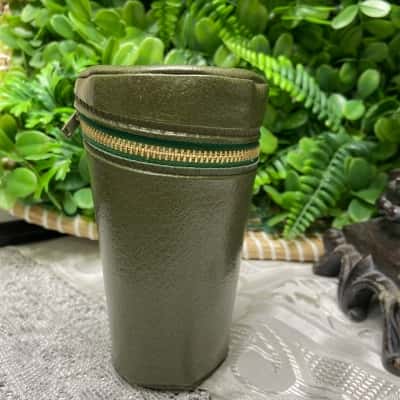 Retro Vintage Anodised Aluminium Cups, bottle opener and case