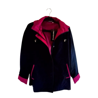Renoma Womens Hooded Jacket Navy Blue / Pink  