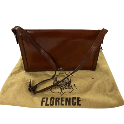 Florence Womens Vintage 100% Leather Handbag Brown 