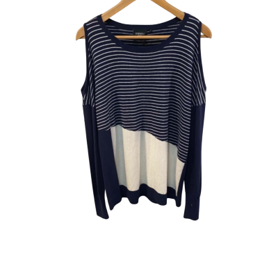 BNWT Jeanswest Womens  Size L Long Sleeve Shirt Blue / White 