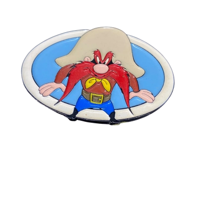  Mens Vintage Acme Clothing Co Yosemite Sam Enamel Belt Buckle Multicoloured 