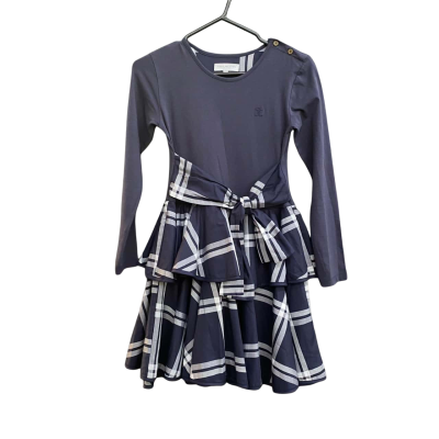 Jessie And James Kids Girls Dress Size 12 Checked / Navy Blue 