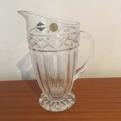 Large Vintage Bohemia Crystal Jug 25 cm.    Office 