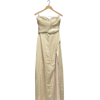 Meshki Womens  Size M Blush Gold evening dress
