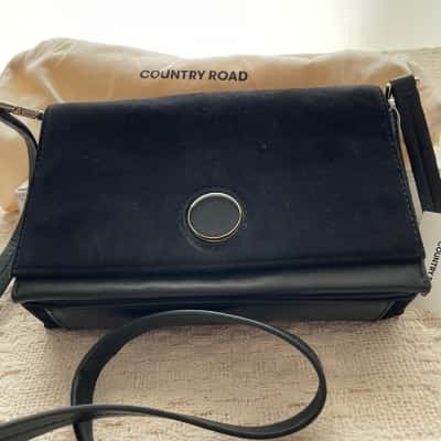 Country Road Womens Clutch / Cross Body Bag Black  New, RRP $229