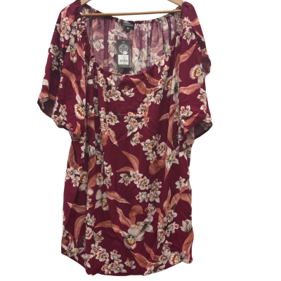 Autograph Womens  Size 26 Short Sleeve Top Floral / Red BNWT$69