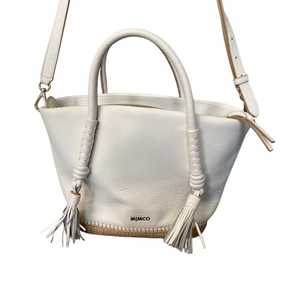 Mimco Womens White Leather Handbag