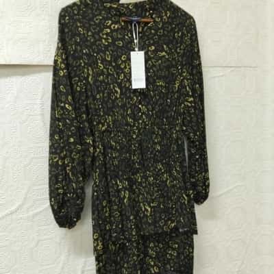 French Connection Dress Size 8 Black Animal Spot