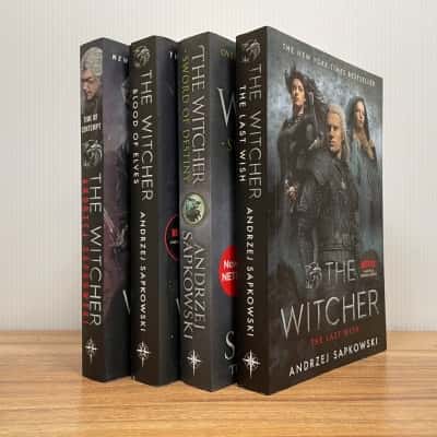 Lot of 4 The Witcher Books by Andrzej Sapkowski