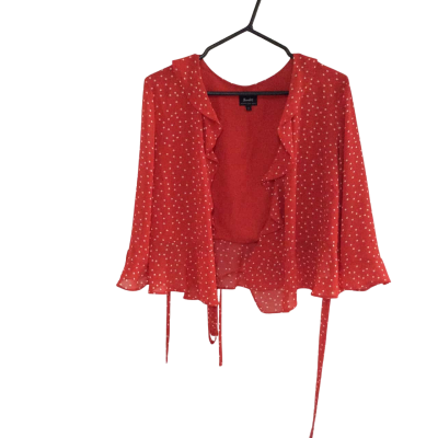 Bardot Womens  Size 14 Blouse Polka Dot / Red / White 