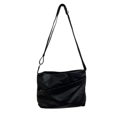  Womens Joan Weisz leather Shoulder Bag Black  