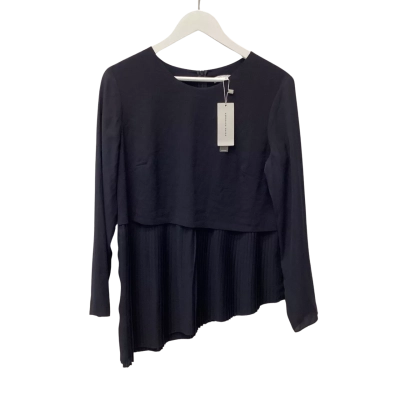 Veronika Maine Black Tassel Blouse size 12