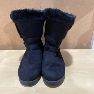 Grosby Womens Zipup Boots Black  