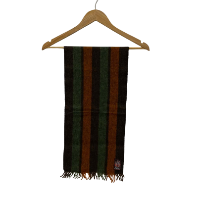 Made In West Germany Unisex Wool Blend Scarf Striped 