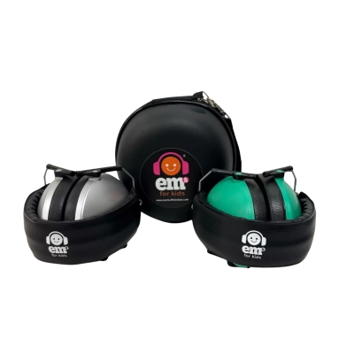 Ems for Kids Silver and Green Earmuffs