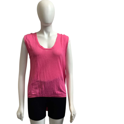 Oroton Womens  Size M Linen Tank Pink