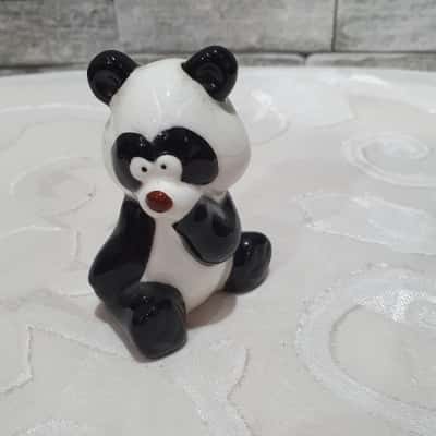 Vintage 1982 Ceramin Panda Figurine Japan 