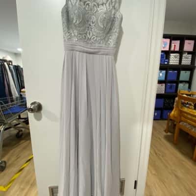  Womens  Size 8 Formal Dress Grey 