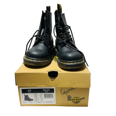 Dr Martens Womens 1460 Black Nappa Size US 6 