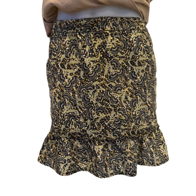 Rachel Zoe. Ruffled Hem Mini Skirt.  Pure Linen.   Size XL 
