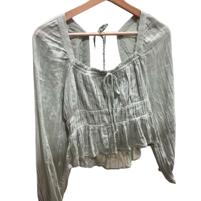 American Eagle Womens  Size S Long Sleeve Shirt Olive 
