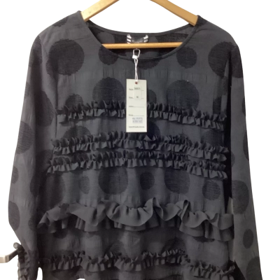 Clarity Womens Long Sleeve Top Black  