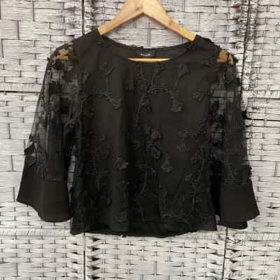 Maxim Womens  Top Size S Black  