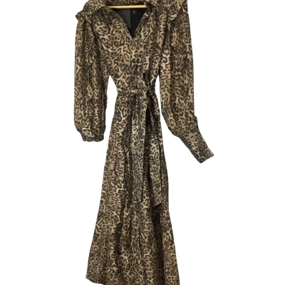 Decjuba Womens  Size 14 Maxi Dress / Shirt Dress Animal print . LYOCELL/NYLON/LINEN/VISCOSE