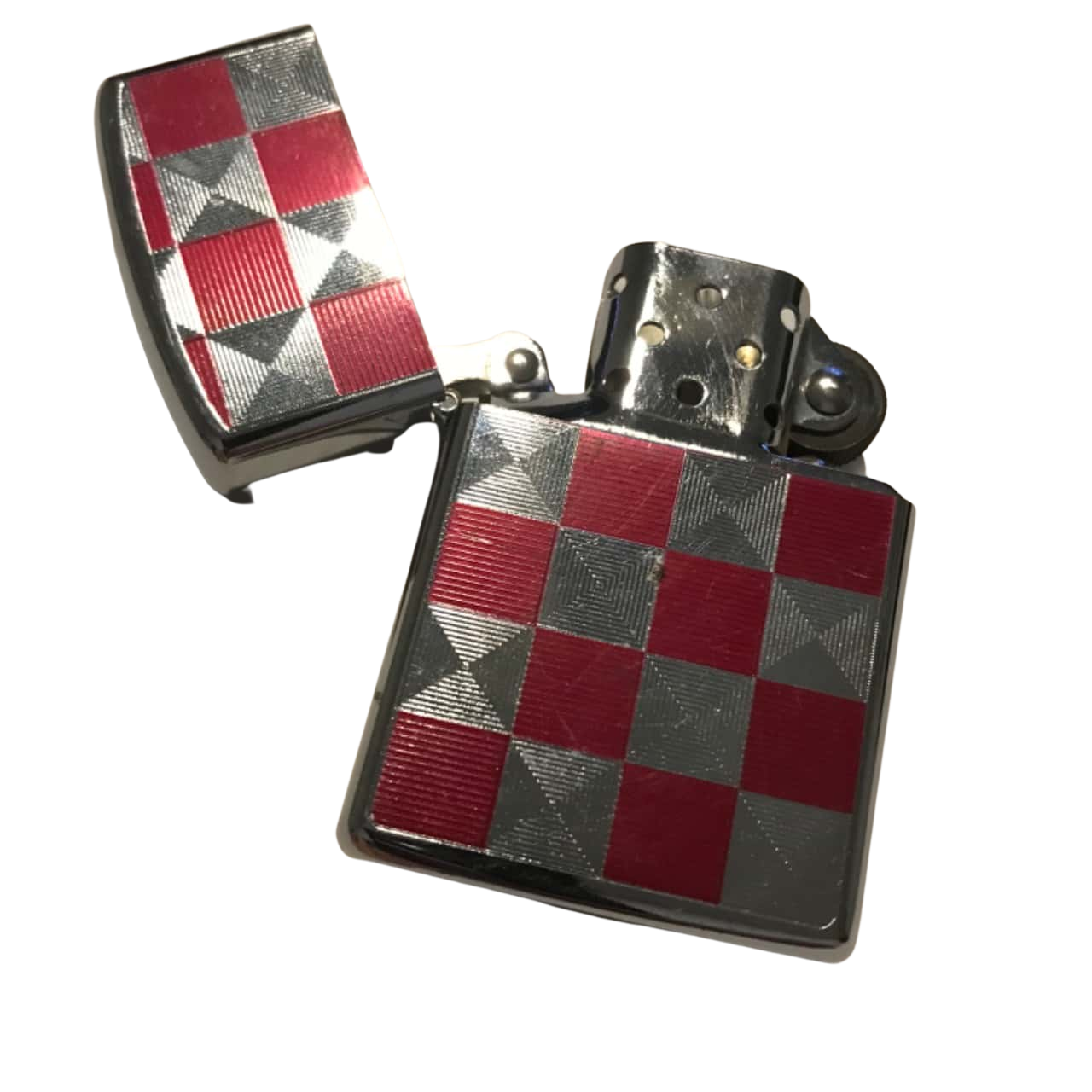 Vintage Team Pistol Chequered Cigarette Lighter