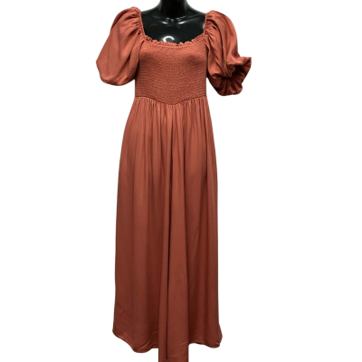 IRIS MAXI Women's  Size 10 Short Sleeve / Wide Leg Jumpsuit Rust 