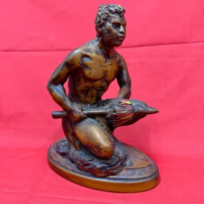 Vintage Māori Warrior Figurine – “HE TOA”