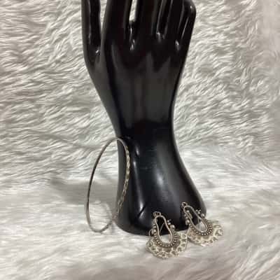  Womens Bangle / Earrings / Ring Brown / Other / Silver 