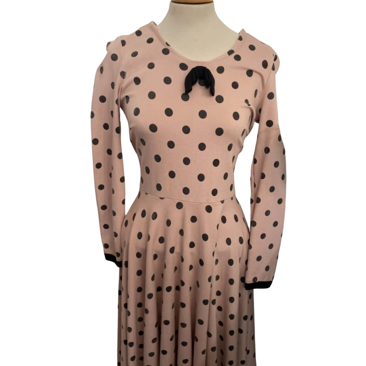 Alannah Hill Womens Size 8 Black / Pink / Polka Dot Dress