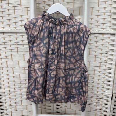  Matilda Life Womens  Size L Sleeveless Top Pattern / Peach 