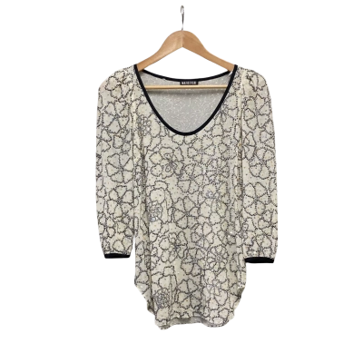 Maticevski Womens  Size 8 Silk 3/4 Sleeve Top Cream 