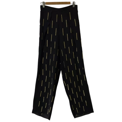 Sass & Bide Womens  Size 10 High Waisted Pants Black  / Gold 